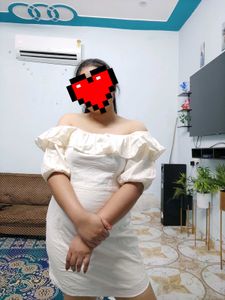 Off-Shoulder White Dress