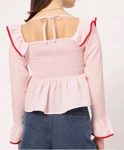 Pink Peplum Top