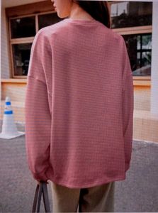 Pink Ribbed Long Sleeve Top