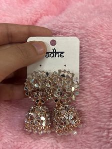 Mirror Jhumka Earrings