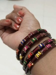 Colorful Beaded Bangle Set