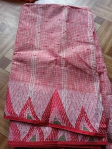 Red Cotton Saree
