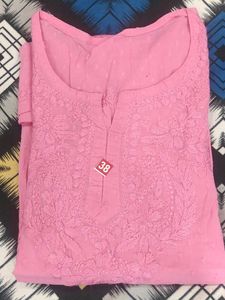 Lucknowi Chikkanari Short Kurta