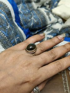 92.5 Pure Silver Vintage Labrodite Ring