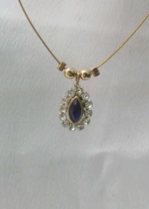 Blue Elegant Gold Tone Necklace