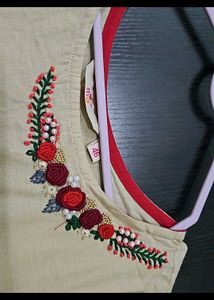 Embroidered A-line Dress