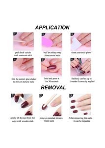 Press On Nails - Mauve &amp; Pink