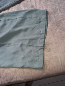 Olive Green High-Waisted Pants
