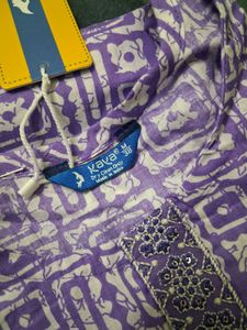 Purple Printed Kurta Set