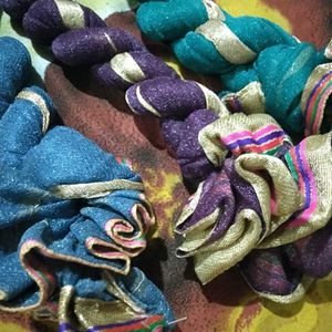 New Sparkly Dupattas - Blue, Purple &amp; Green