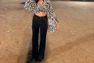 Zebra Print Crop Top