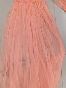 Elegant Peach Floral Dress