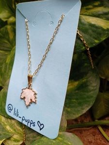 Aesthetic White Leaf Necklace 🍃 ✨️