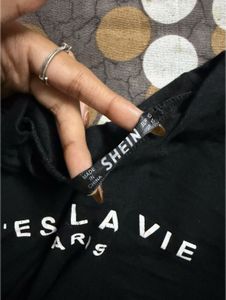 Shein Black Long Sleeve Top