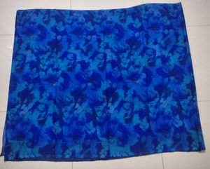 Blue Floral Saree - Gently Used