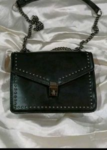 Studded Black Chain Bag
