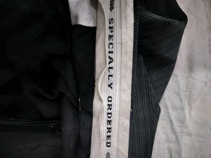 Men&#39;s Striped Grey Formal Pants