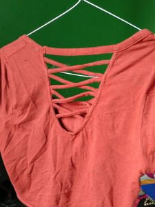Back Design Crop -Top For Size (L)