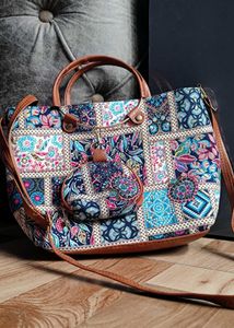 Boho Patchwork Mini Tote Bag with Coin Purse