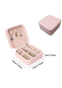Pink Travel Jewelry Organizer