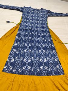 Long Anarkali Kurta With Attach Skirt