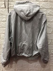 Gray Glitchez Zip-Up Hoodie