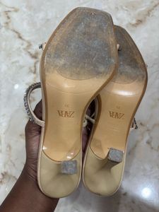 Zara Rhinestone Heeled Sandals