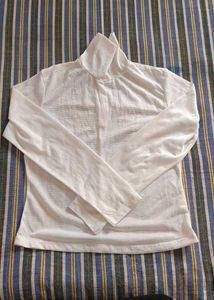 White Turtleneck Top