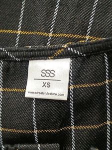 SSS Black Checked Kurti Set (Women)