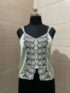 Pintresty Y2K Lace Trim Cami Top