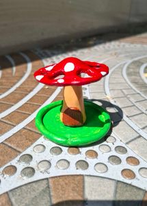 Mushroom brush holder.