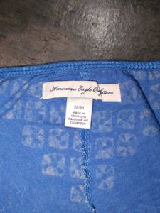Blue Patterned Tank Top