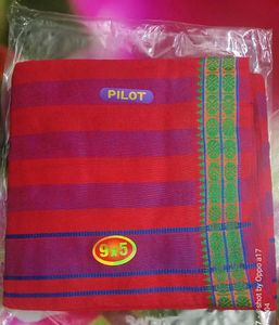 Pilot Brand New Pure Cotton Pooja Dhoti Jode
