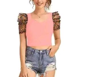Stylish Pink Crop Top