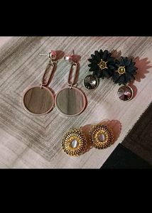 Combo Of 3 Black Earring And A Neck Piece
