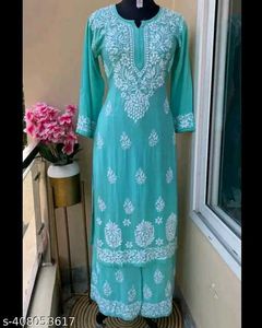 Pure Rayon Kurta Plazo Set 😍