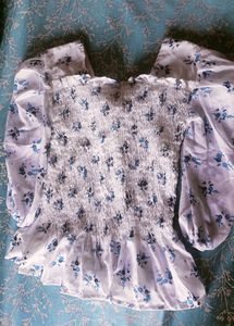 White And Blue Top