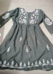 Lime Green Embroidered Tunic