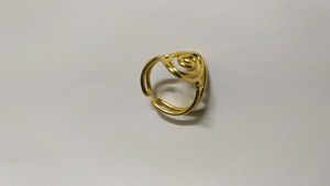 Gold-Tone Wire Swirl Ring