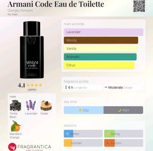 Armani Code EDT 125ml 🖤