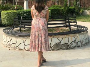 Floral Wrap Midi Dress