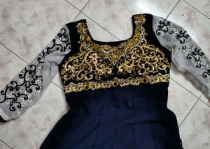 Blue Golden and Silver Gown