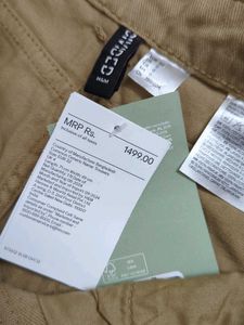 H&amp;M Barrel-leg Twill Trousers (NEW)