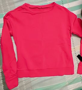 Fuschia Pink Top With bow Styled Sleeves