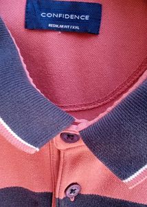 Men’s Striped Polo T-Shirt  Poly Cotton, XXL Size