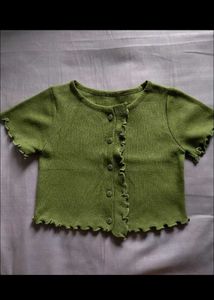 Pinteresty Korean Pastel Green Knitted Top