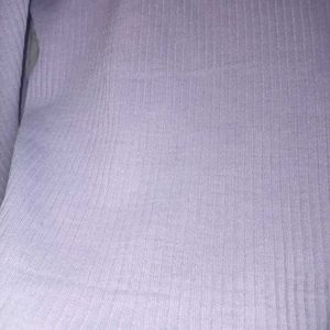 Lilac Puff Sleeve Crop Top
