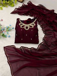 Hand Work Anarkali Gown