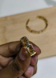 Gold Bracelet &amp; Ring Set