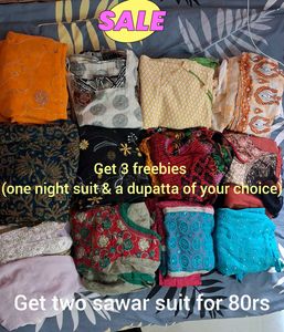 Two Salwar Suit For 80rs + Get 3 Freebies